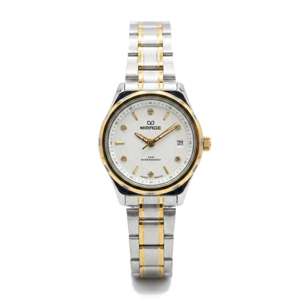 Mirage 8908 Silver Gold White Steel Lady LDBTGSL